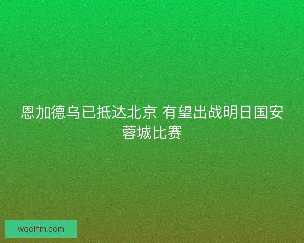 恩加德乌已抵达北京 有望出战明日国安蓉城比赛 恩加德乌已抵达北京 有望出战明日国安蓉城比赛